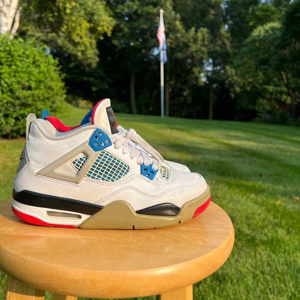 Jordan Athletic Shoes - White, Blue, Red